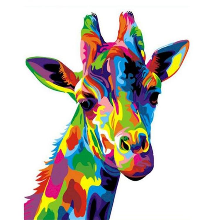 China wholesale Childrens Paint By Numbers Factory –  Wholesale DIY digital painting by numbers colorful deer wall pictures canvas painting – JS Crafts