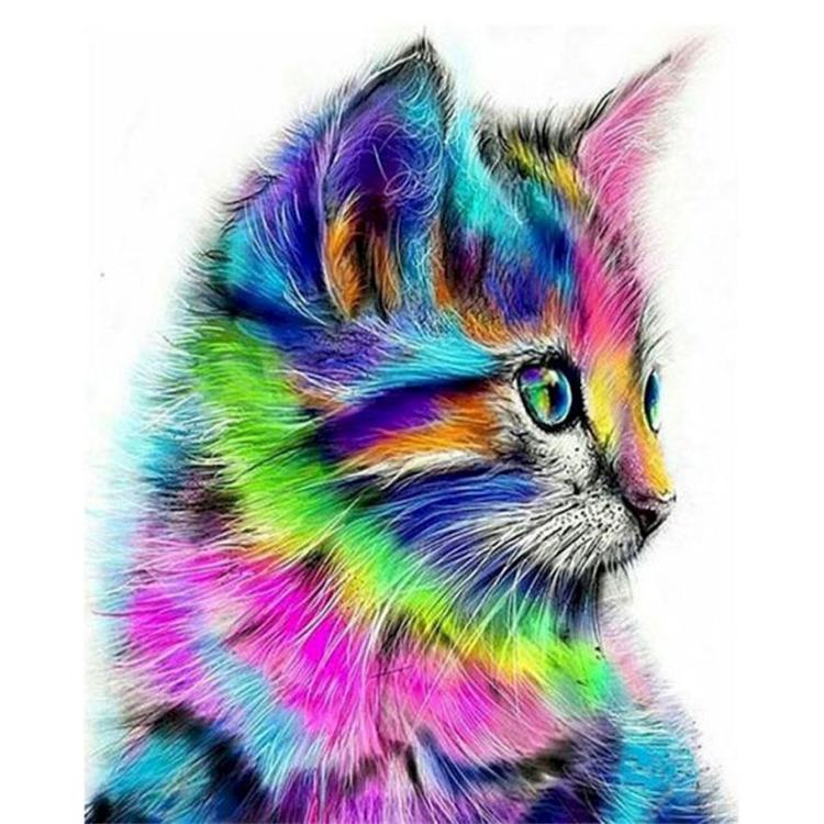 China wholesale Paint By Numbers For Adults –  Wholesale cat animal colorful pictures canvas painting by numbers – JS Crafts