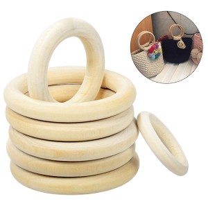 JHWR001 Wholesale unfinished wood ring natural wooden circle ring for jewelry craft
