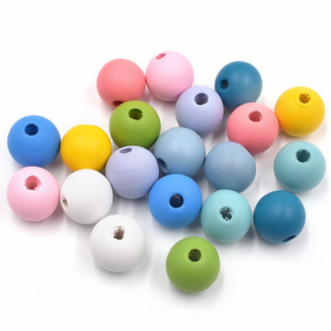 JWB010 Lag luam wholesale DIY accessories muaj yeeb yuj round ntoo hlaws rau crafts