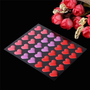 Wholesale heart design enamel dot sticker for DIY