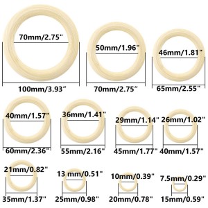 JHWR002 Toptan DIY el sanatları daire için doğal ahşap yüzük yapımı