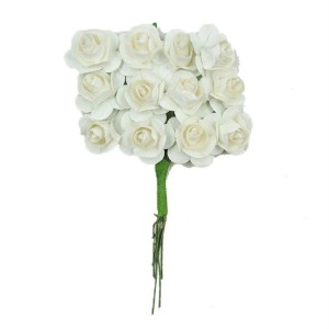 JSPF001 Wholesale artificial rose paper flower for decoration