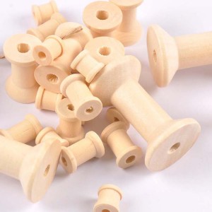 Custom Design Unfinished Wooden Spools For Crafts