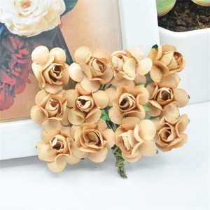 JSPF002 Wholesale handmade rose paper flower for wedding decoration