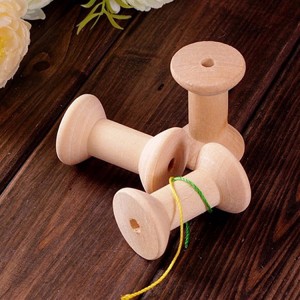 Custom Design Unfinished Wooden Spools For Crafts