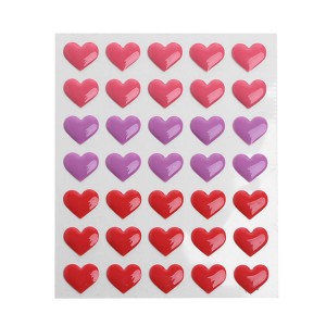 Wholesale heart design enamel dot sticker for DIY