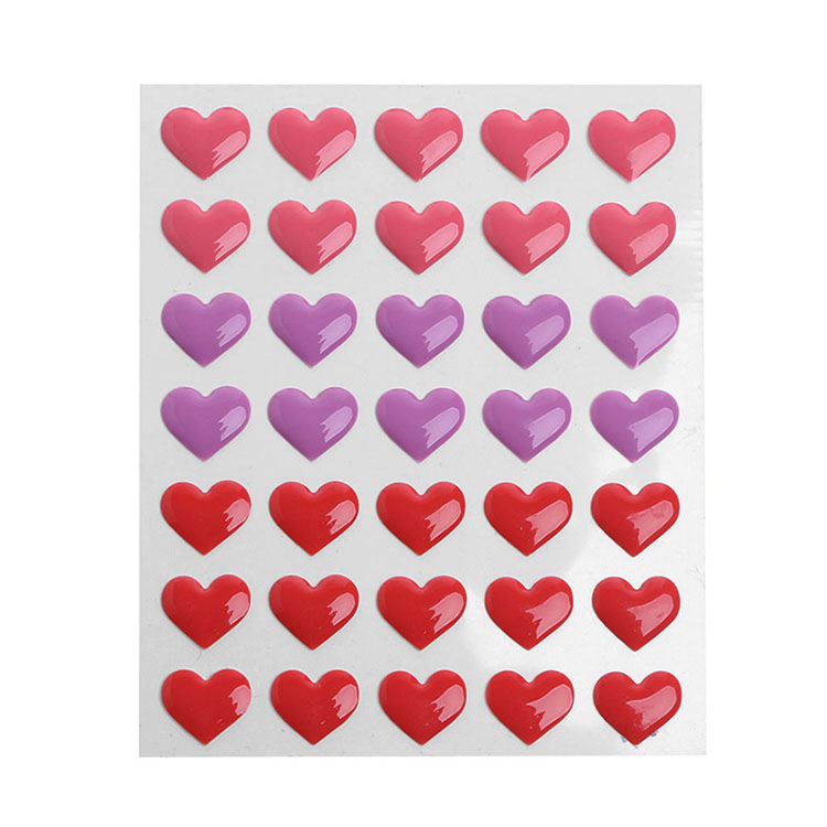 China wholesale Clear Silicone Stamps Manufacturer –  Wholesale heart design enamel dot sticker for DIY – JS Crafts