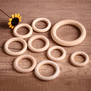 AWR0801 Unfinished Solid Wooden Rings for Craft