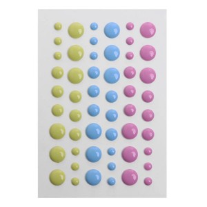 Hot sale self-adhesive round enamel dot stickers for DIY scrapbooking