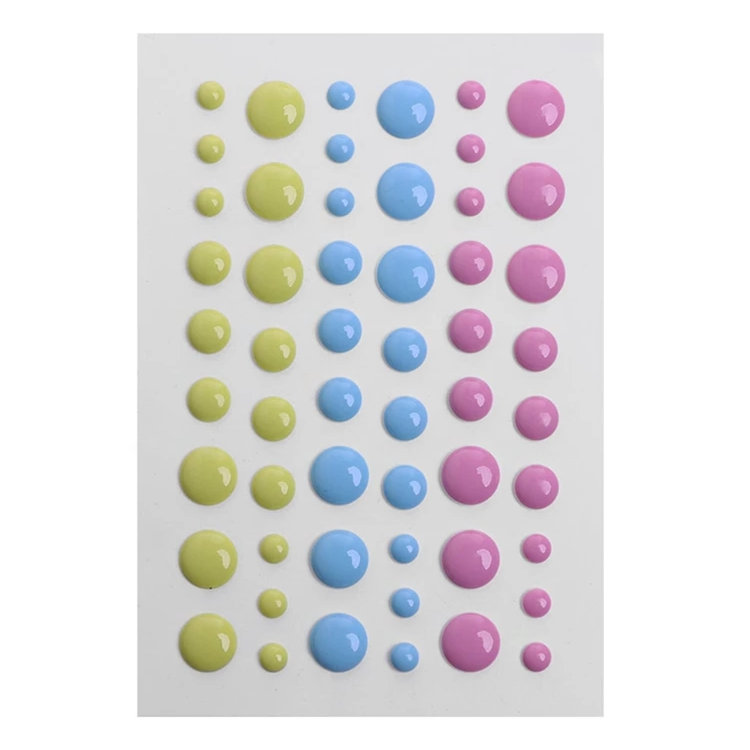Hot sale self-adhesive round enamel dot stickers for DIY scrapbooking Featured Image