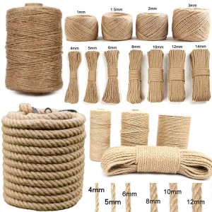 JSJR001 Wholesale handicraft jute cord hemp rope for decoration