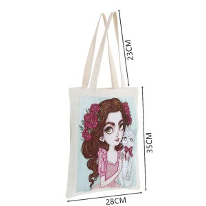 Hot Sale Canvas Tote Bag DIY 5D Diamond Painting Håndtaske Kit til dekoration