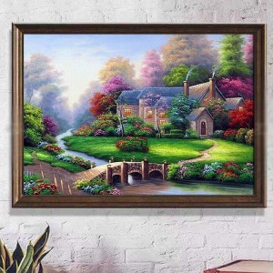 8CP51 Full Square Laum Tsev Kho Kom Zoo Nkauj Caij Nplooj Ntoos Hlav Pob Zeb Diamond Painting