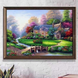 8CP51 Full Square Drill Home Decor Spring Landscape Diamondi Painting