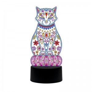 Hot Selling Cat ձեւավորված Ակրիլային LED տախտակ Diamond Painting LED Light զարդարման համար