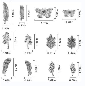 8CP80 Flowers Leaves for Holiday Card Making Decoration Clear Stamp