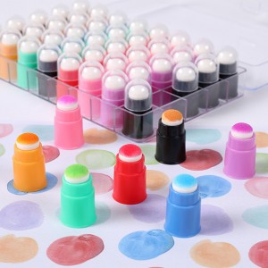 Finger brush printing pad ink smear brush