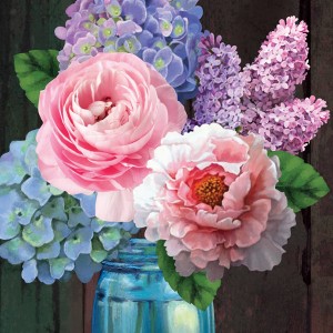 JH102101 wholesale Hydrangea lilac 5d DIY diamond art! painting canvas kit for Wall Decoration