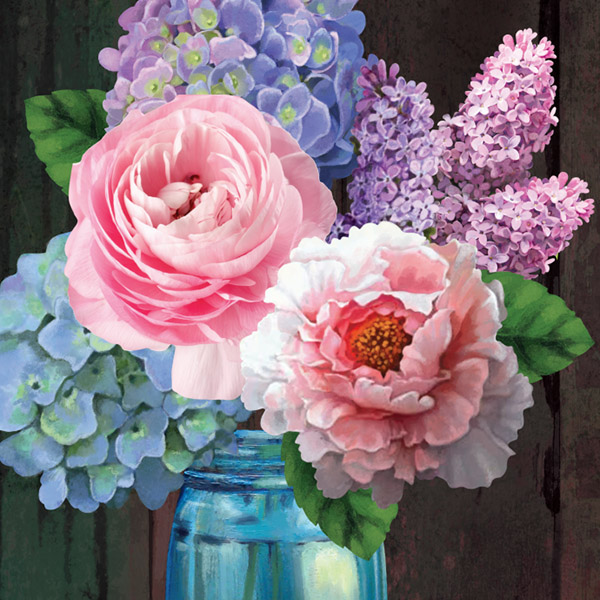 Small Size Still Life Colorful Flowers 5D Wholesale Diamond Art