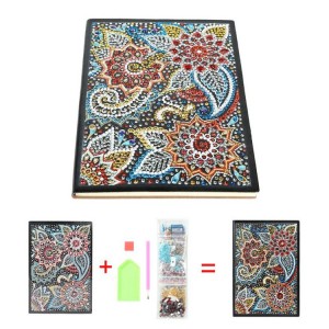 Carnet de notes avec couverture en cuir, bricolage, forme spéciale, peinture diamant 5D, Kits pour cadeau