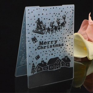 Christmas DIY qauv ntawv scrapbook embossing nplaub tshev