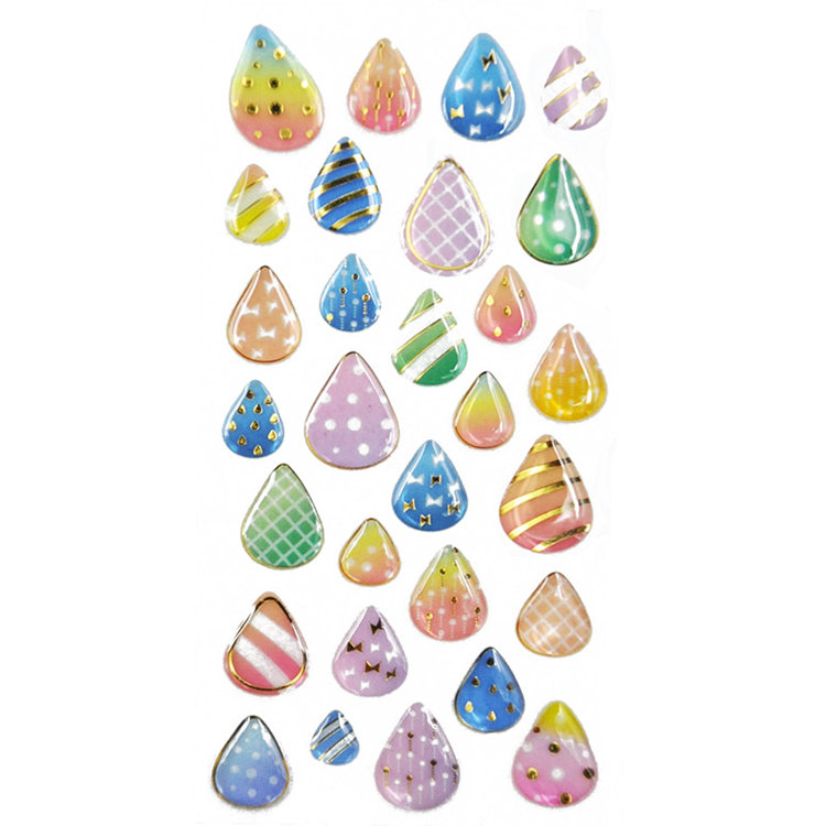 Buy Discount Happy Birthday Embossing Folder Supplier –  Custom water drop shaped 3D epoxy stickers for decoration – JS Crafts