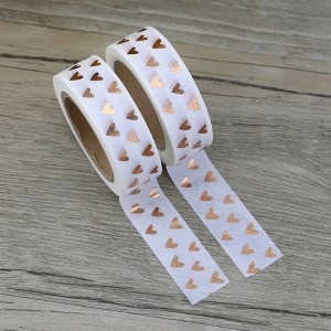 BWT002 Custom Pattern Printed Gold Foil Washi Tapes ສໍາລັບການຕົກແຕ່ງ DIY