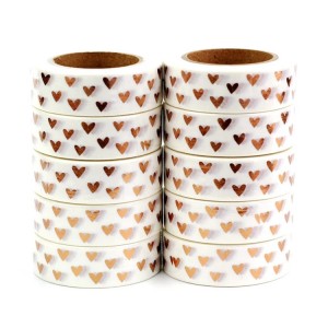 BWT002 Custom Pattern Printed Gold Foil Washi Tapes for DIY Decoration