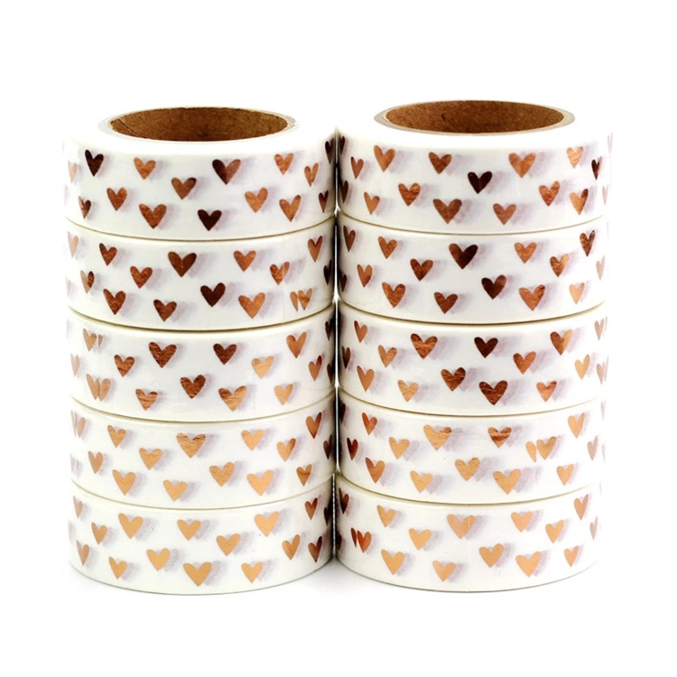 BWT002 Custom Pattern Printed Gold Foil Washi Tapes for DIY Decoration Featured Image