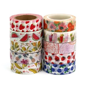 BWT003 DIY Scrapbook Masking Washi Paper Tapes សម្រាប់ការតុបតែង