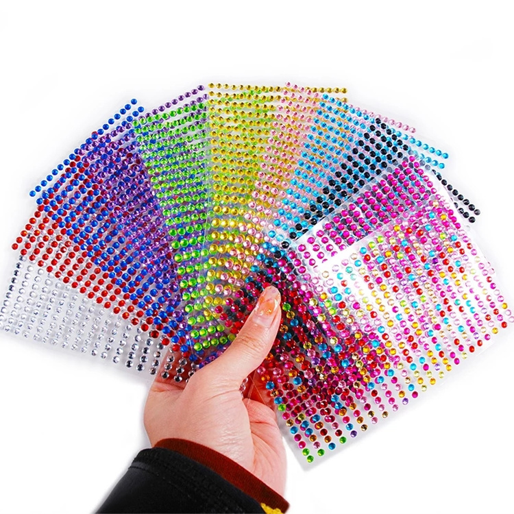 Famous Best Types Of Craft Paper Suppliers –  Custom multi-colored self-adhesive crystal rhinestone gem stickers for DIY – JS Crafts