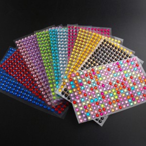 DIY multi-colored self-adhesive rhinestone crystal gem stickers for Decoration