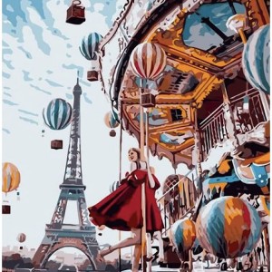 Eiffel Tower for Adults Kids Round Full Drill DIY 5D Diamond Painting