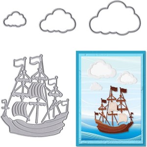 ACD04-2 PCS Sea Boat Die Cuts For Card Making