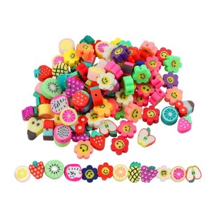 BPB002 Assorted Paj Txiv Hmab Txiv Ntoo Beads Polymer av nplaum hlaws rau Jewellery ua