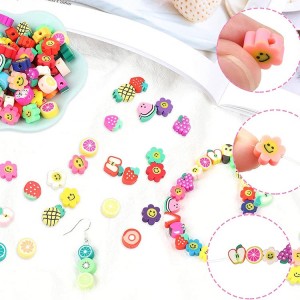 BPB002 Assorted Paj Txiv Hmab Txiv Ntoo Beads Polymer av nplaum hlaws rau Jewellery ua