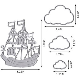 ACD04-2 PCS Sea Boat Die Cuts Fir Card Making