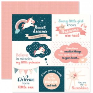 BSPD002 Star Baby Girl Double-sided Pattern Paper Packs for Scrapbooking