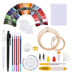 JHEK002 DIY Pagtahi nga Accessory Tools Kit Embroidery Pen Punch Needle Kit Craft Cross Stitch