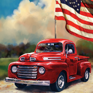 Hot sell Patriotic Truck summer sky full drilled best DIY diamond painting kits