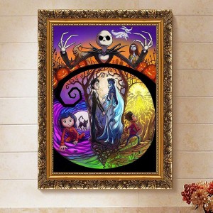 DIY Puv Round Laum Tsev Phab Ntsa Decor Pob Zeb Diamond Painting