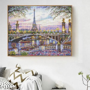 Round Full Drill Paris Memories for Adults Pob Zeb Diamond Painting Kits