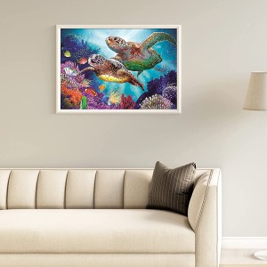 Round Full Laum Tsev Phab Ntsa Decor 5D Pob Zeb Diamond Painting