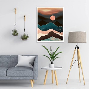 Mountain Abstract Scenery Round Drill Wall Decor Diamond Painting