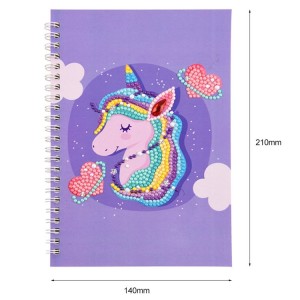 Hot Sat Unicorn Çap Notebook Topdan üçün DIY Diamond Painting Notebook