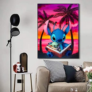8CP46 ของขวัญที่สมบูรณ์แบบสำหรับเด็กเริ่มต้น Wall Decor 5D ภาพวาดเพชร