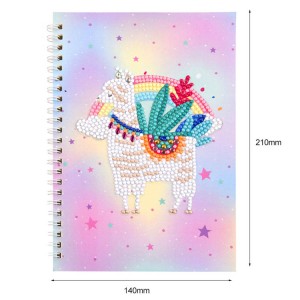 Kit Notebook Alpaca Lukisan Berlian 5D DIY untuk Hiasan