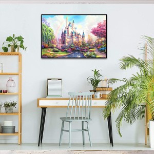 8CP53 DIY Round Pob Zeb Diamond Tag Nrho Lub Pob Zeb Pob Zeb Tsev Phab Ntsa Kho Kom Zoo Nkauj Pob Zeb Diamond Painting