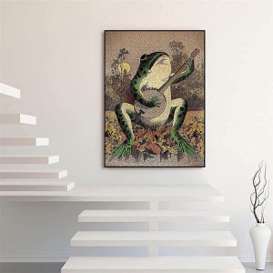 8CP58 Frog Round Full Drill Home Wall Decor para sa Gift Diamond Painting